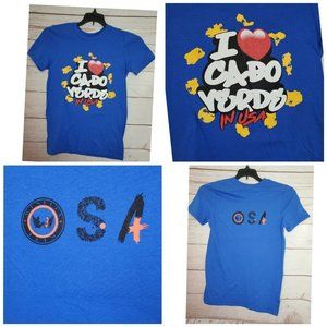 I Love Cabo Verde In U.S.A Gildan Softstyle Ring Spun XS Blue T Shirt Top